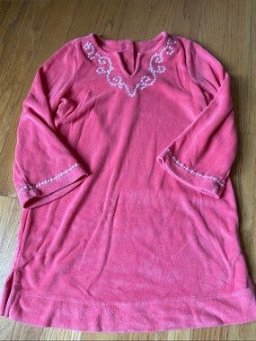 Janie and Jack Girls Pink Embroidered Swim Coverup